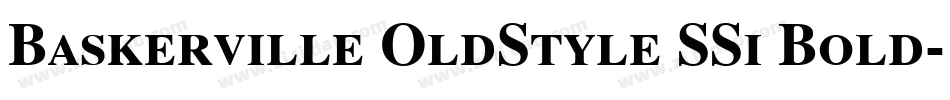 Baskerville OldStyle SSi Bold字体转换